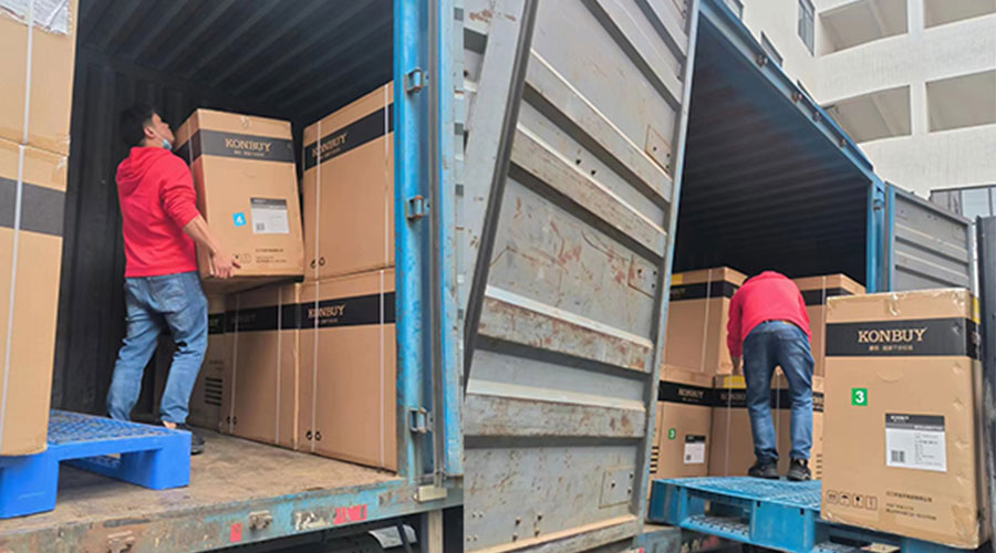 整裝待發(fā)！客戶(hù)50臺(tái)衣物烘干機(jī)裝柜完畢