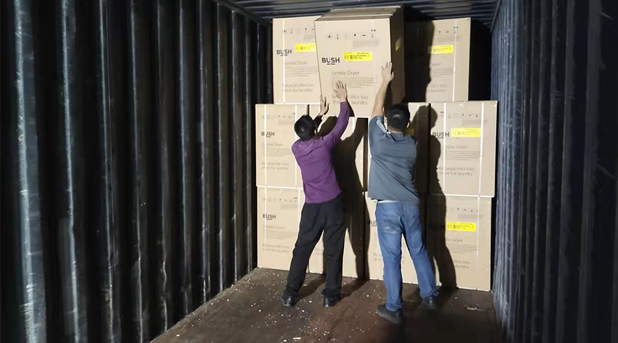 挑燈夜戰(zhàn)，順利完成客戶Argos的滾筒干衣機出貨